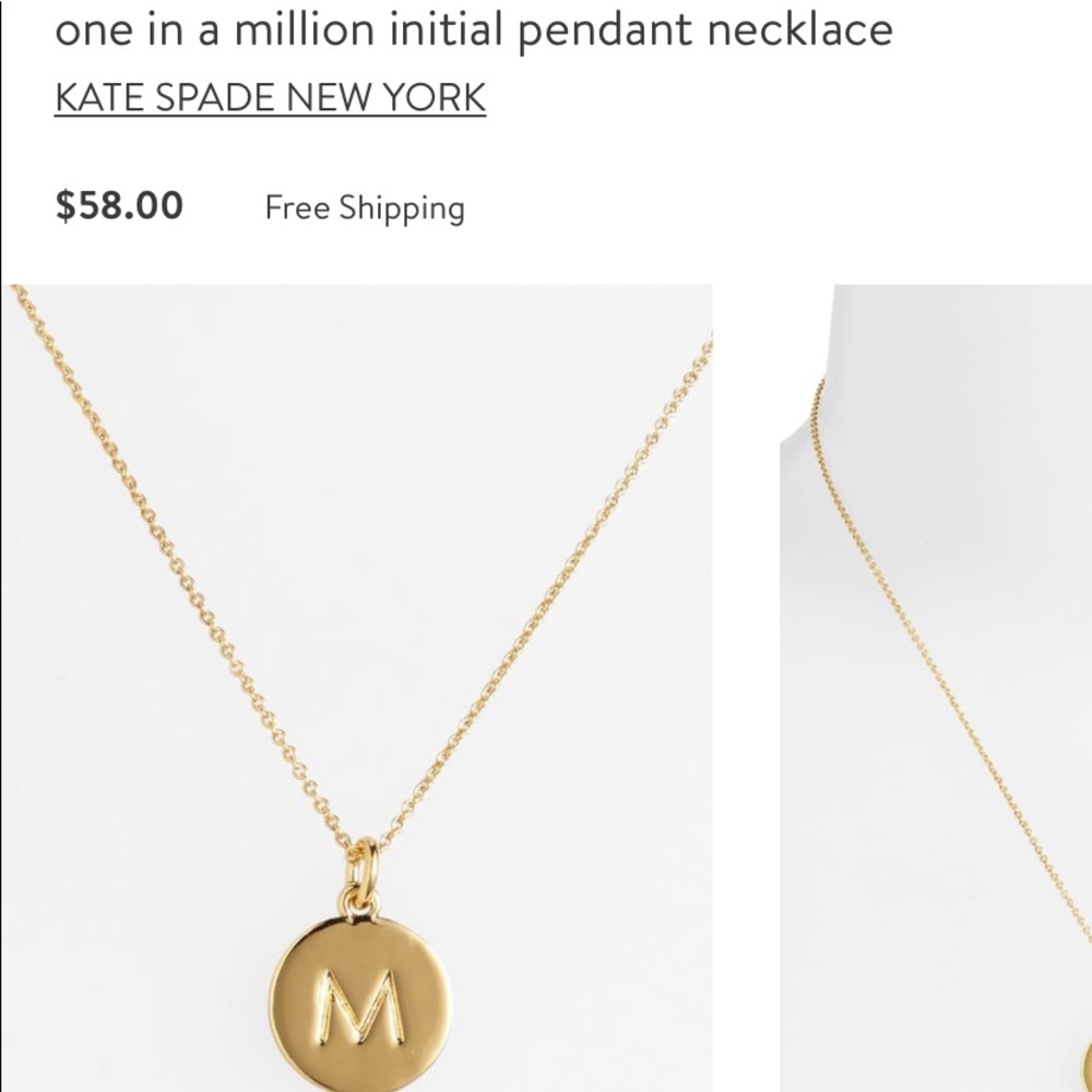 Kate Spade one in a million necklace